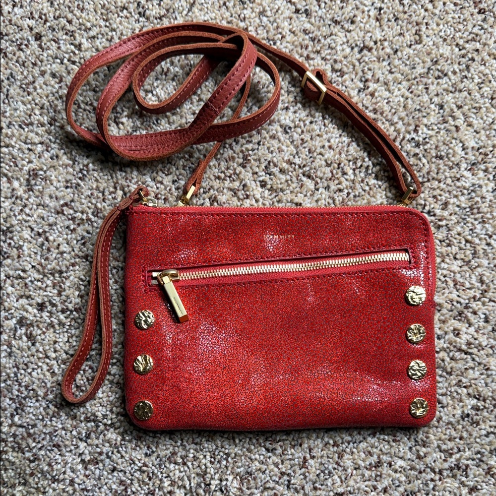 Hammitt Nash Small Red Leather Cluth - Picture 4 of 6